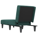 Chaise longue vert foncé velours