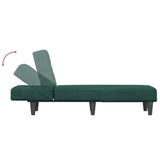 Chaise longue vert foncé velours