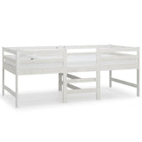 Bed frame without mattress white 90x200 cm solid pine wood