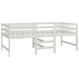 Bed frame without mattress white 90x200 cm solid pine wood