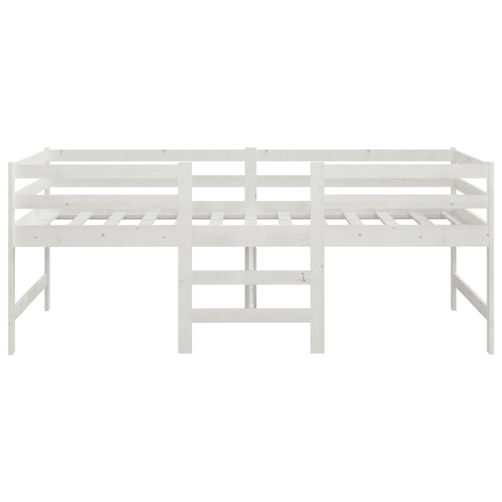 Bed frame without mattress white 90x200 cm solid pine wood