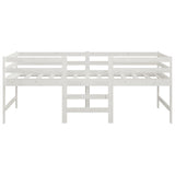 Bed frame without mattress white 90x200 cm solid pine wood