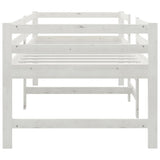 Bed frame without mattress white 90x200 cm solid pine wood