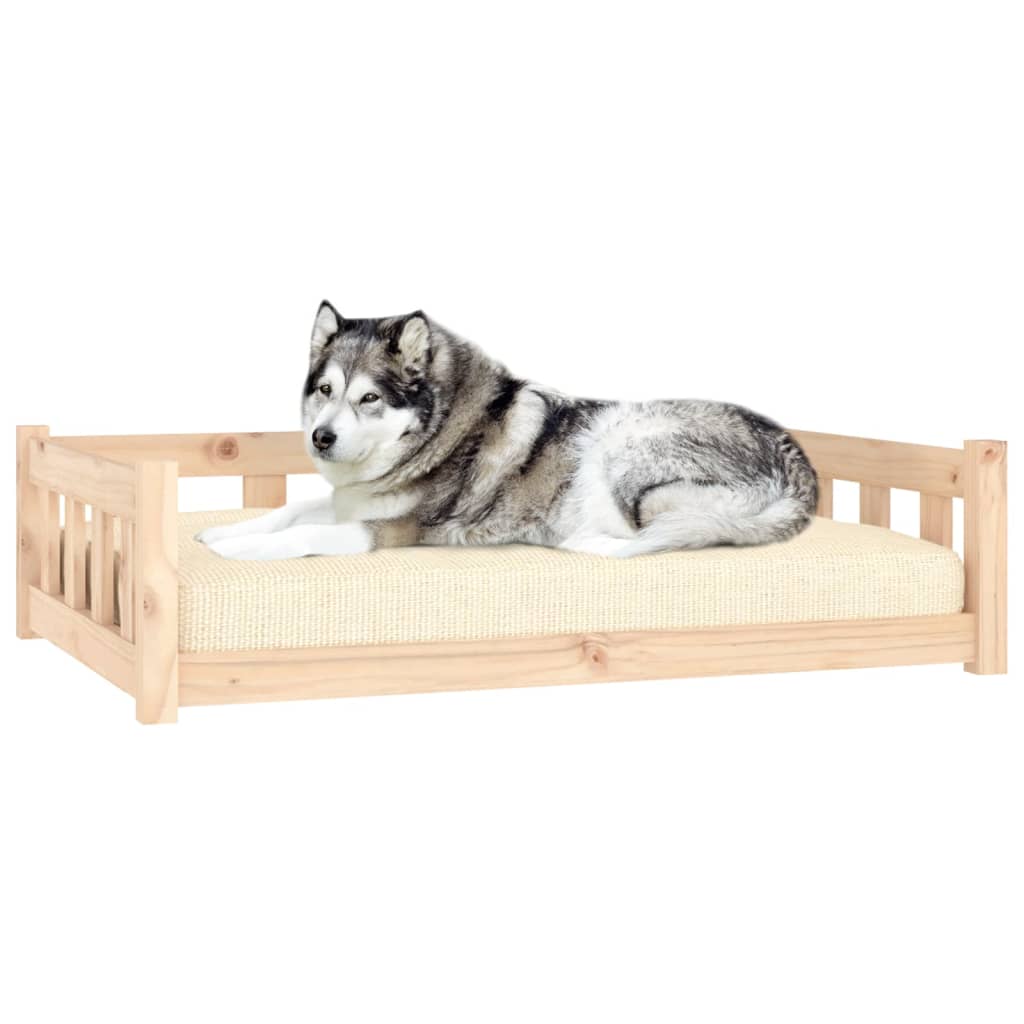 Hundebett 105,5x75,5x28 cm aus massivem Kiefernholz