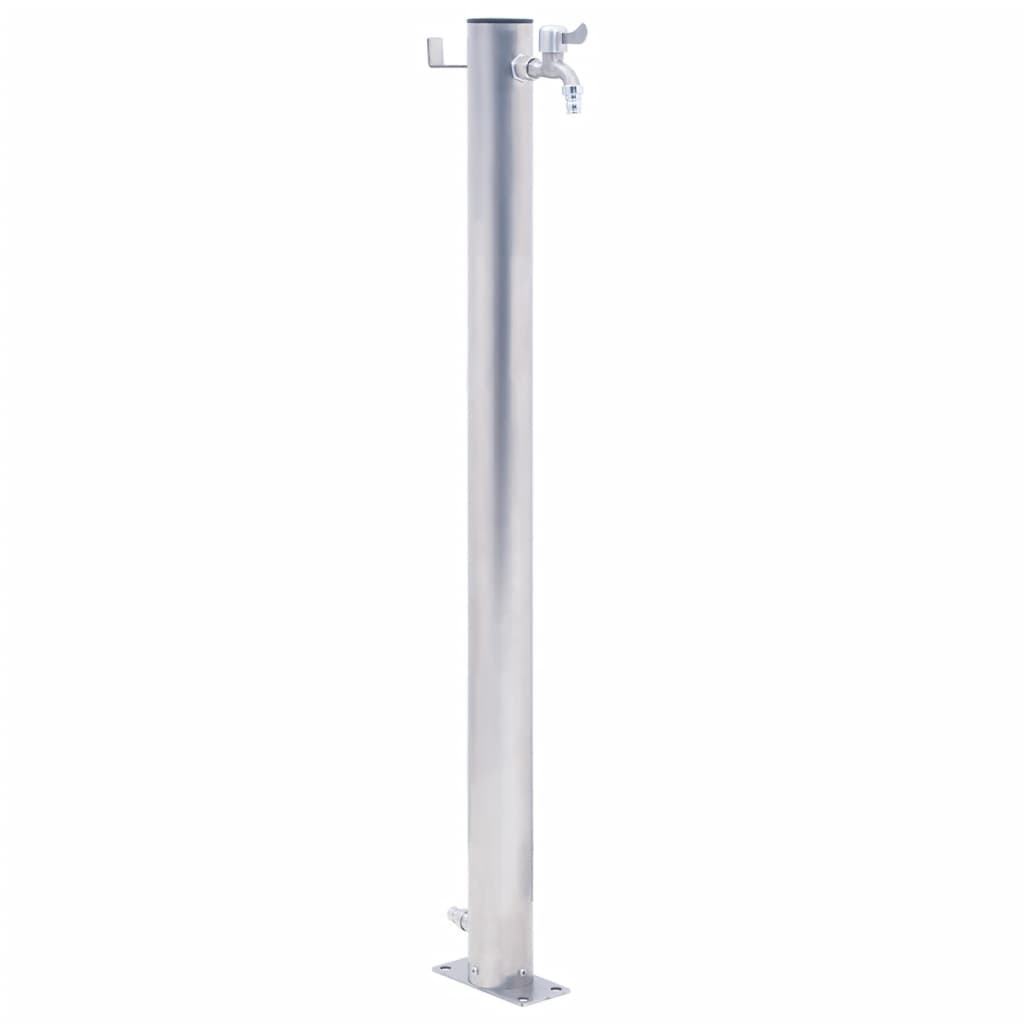 Garden water column 80 cm stainless steel round