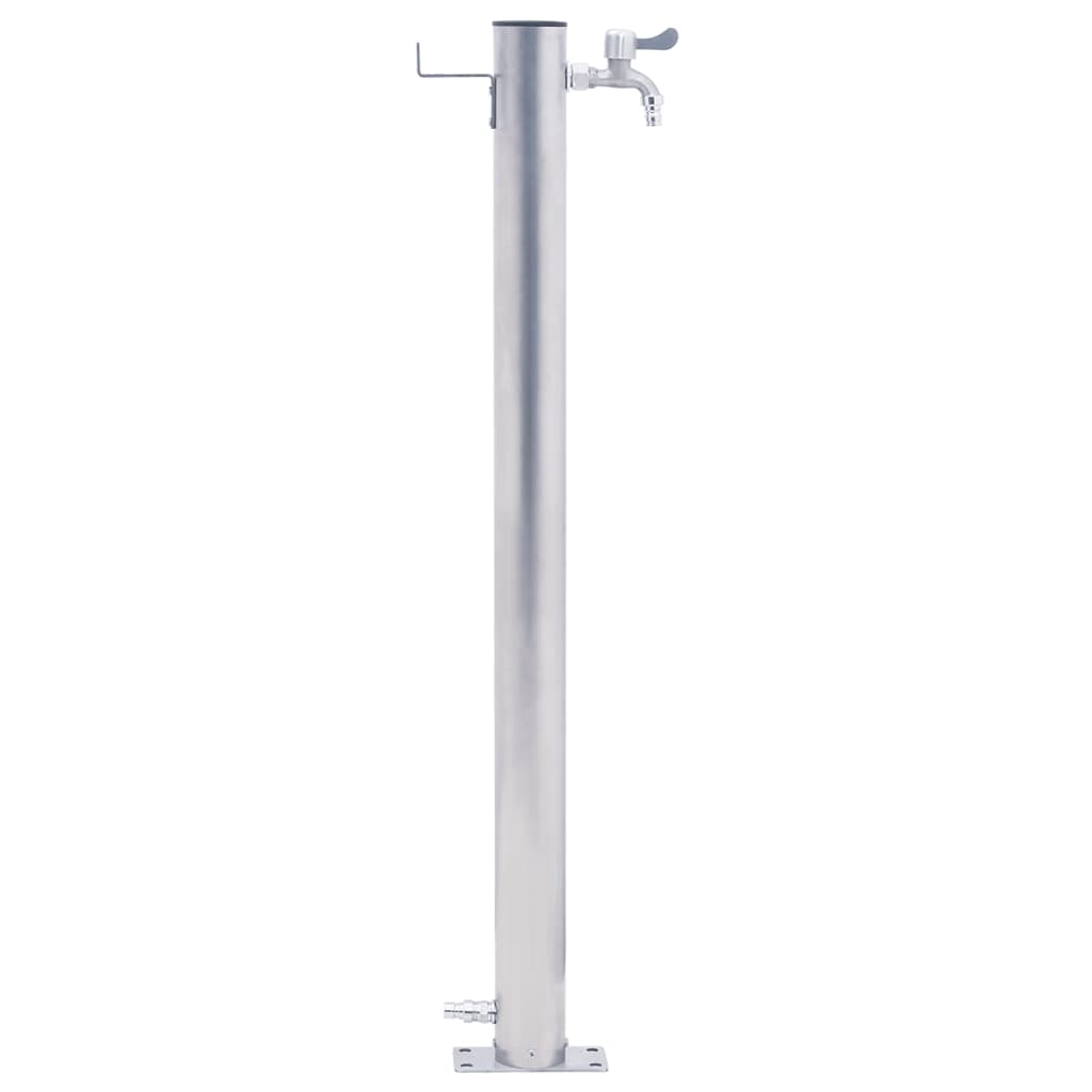 Garden water column 80 cm stainless steel round