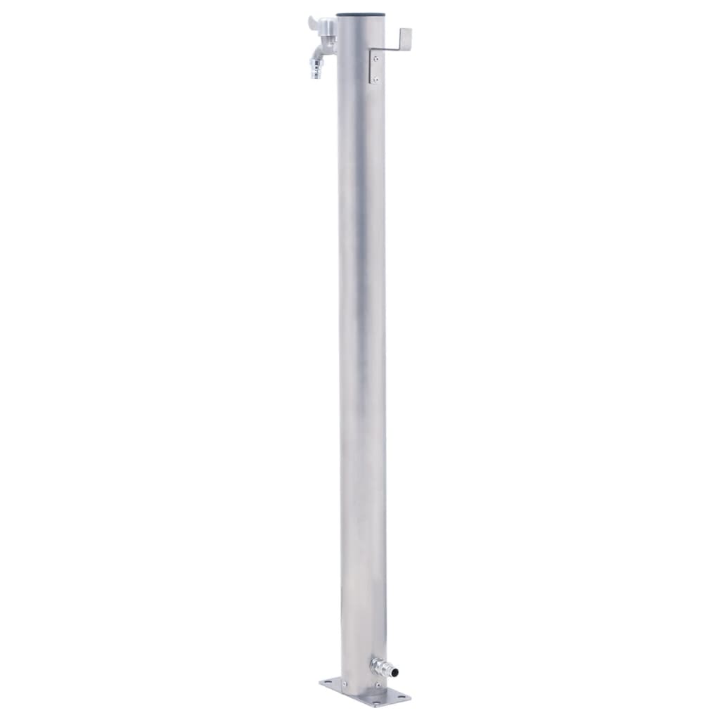 Garden water column 80 cm stainless steel round