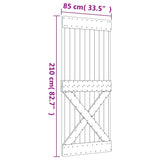 Porte NARVIK 85x210 cm bois massif de pin