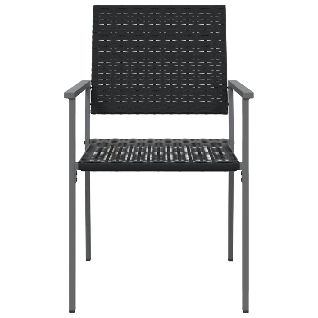 Chaises de jardin lot de 4 noir 54x62,5x89 cm résine tressée