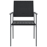 Chaises de jardin lot de 6 noir 54x62,5x89 cm résine tressée