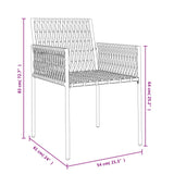 Gartenstühle und Kissen, 4er-Set, braun, 54 x 61 x 83 cm, Rattan