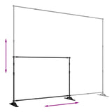 Backdrop Stands 2 pcs Black 305x243cm Steel