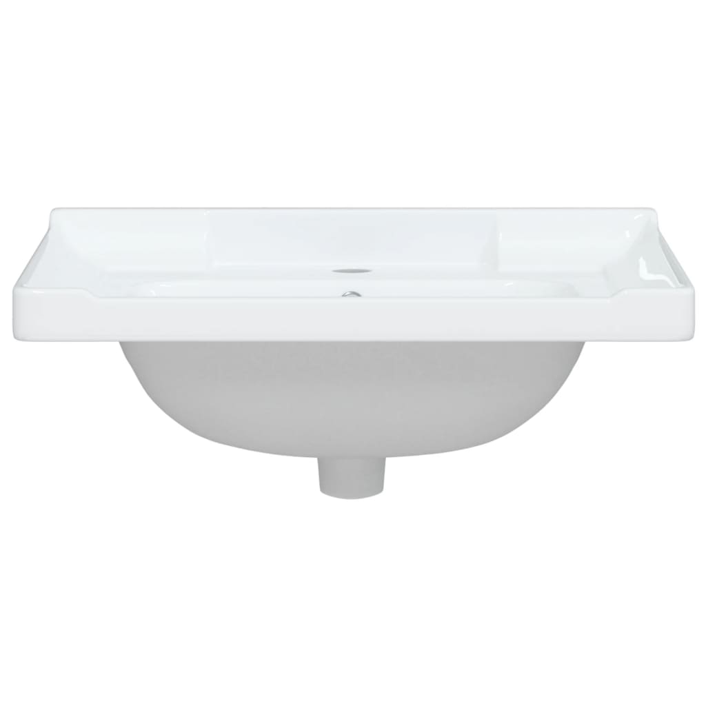 Évier de salle de bain blanc 61x48x23cm rectangulaire céramique