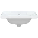 Évier de salle de bain blanc 61x48x23cm rectangulaire céramique