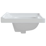 Évier de salle de bain blanc 71x48x23cm rectangulaire céramique