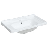 Évier de salle de bain blanc 81x48x23cm rectangulaire céramique