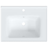 Évier salle de bain blanc 61x48x19,5 cm rectangulaire céramique