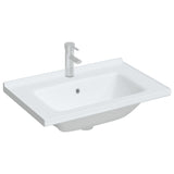 Évier salle de bain blanc 71x48x19,5 cm rectangulaire céramique