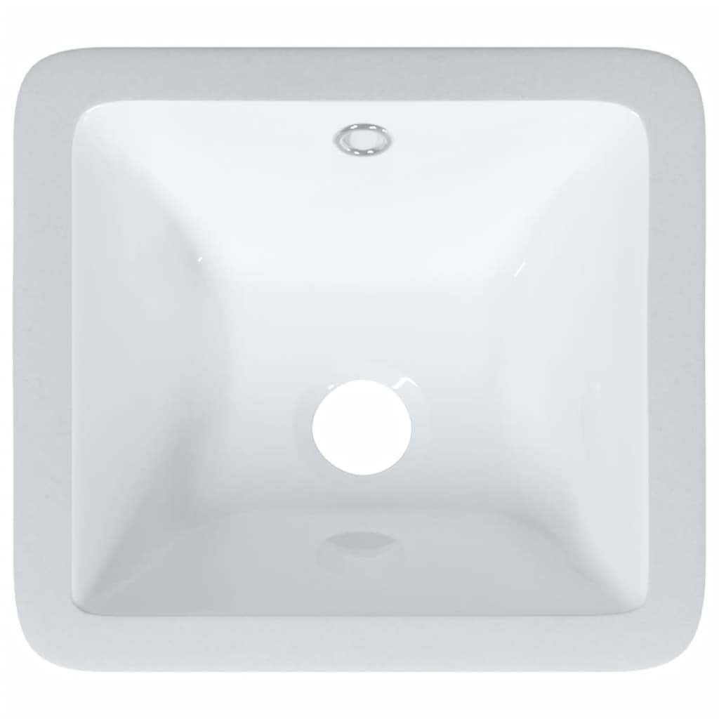 Évier salle de bain blanc 30,5x27x14 cm rectangulaire céramique