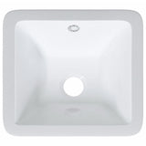 Évier salle de bain blanc 30,5x27x14 cm rectangulaire céramique