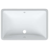 Évier de salle de bain blanc 60x40x21cm rectangulaire céramique