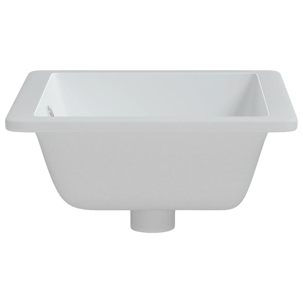 Évier salle de bain blanc 46,5x35x18 cm rectangulaire céramique