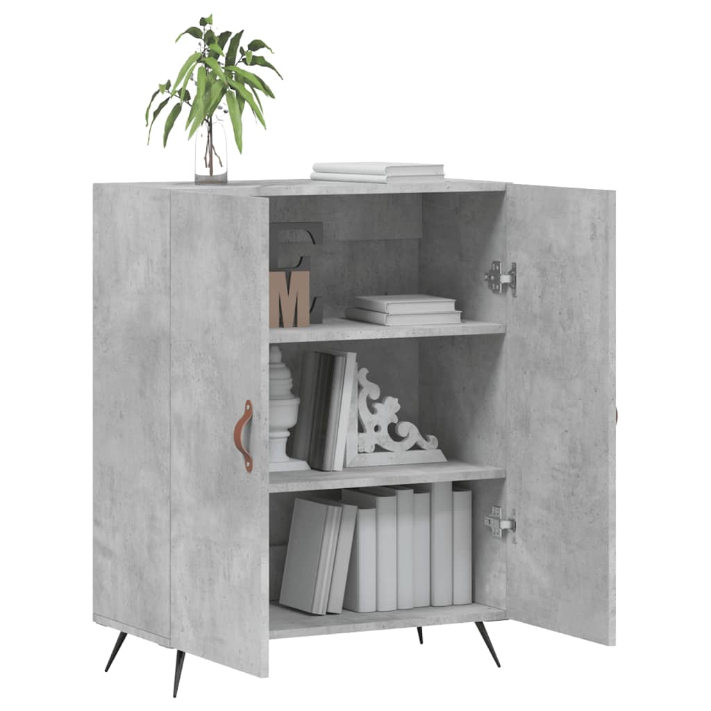 Buffet gris béton 69,5x34x90 cm bois d'ingénierie