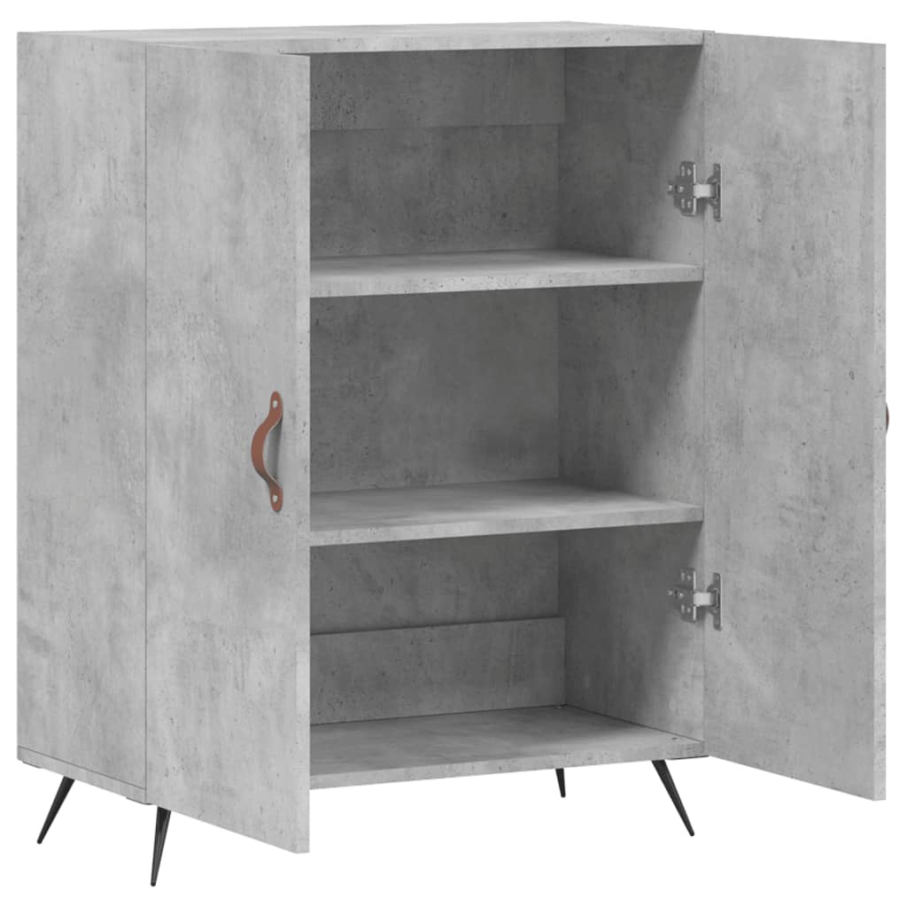 Buffet gris béton 69,5x34x90 cm bois d'ingénierie