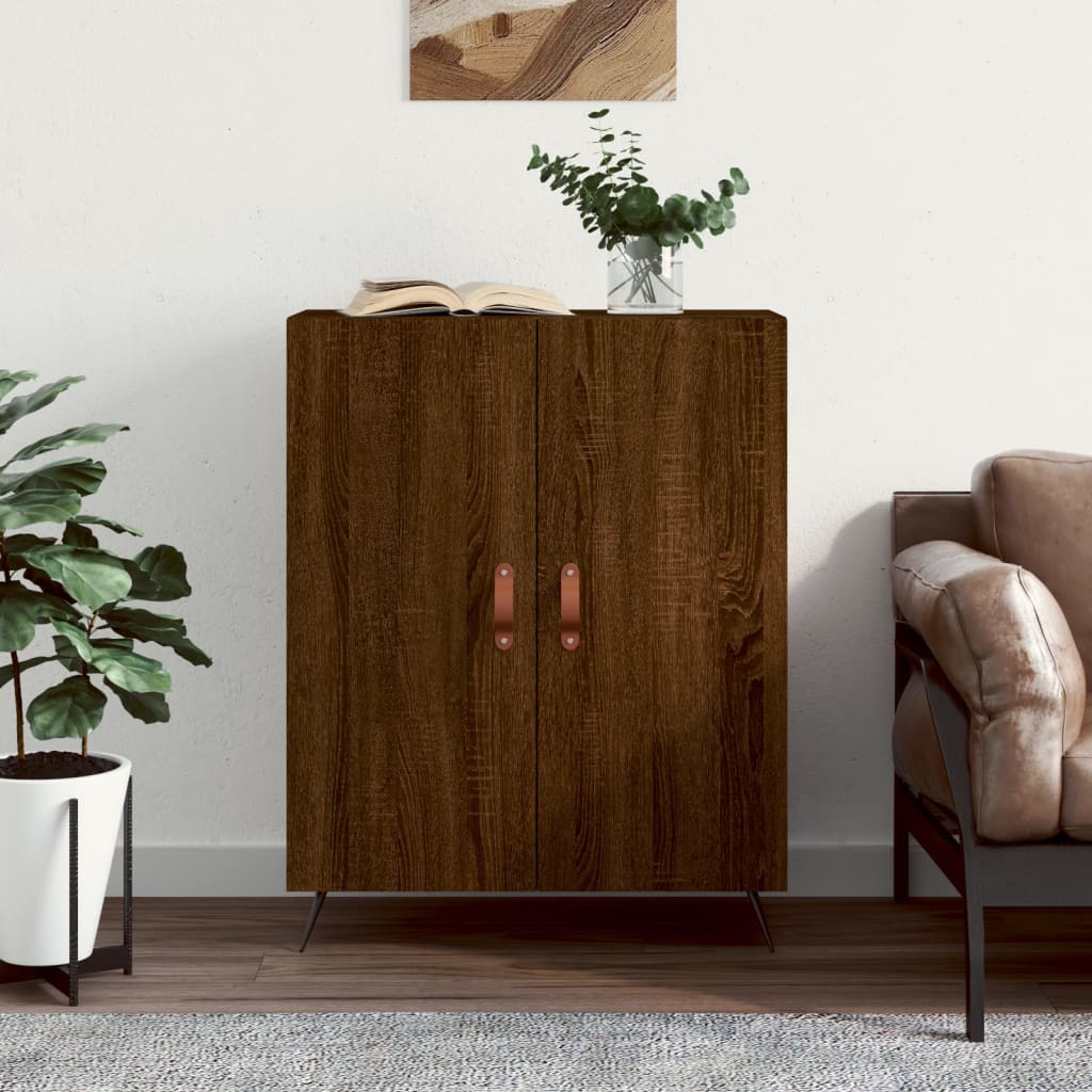 Brown oak sideboard 69.5x34x90 cm engineered wood