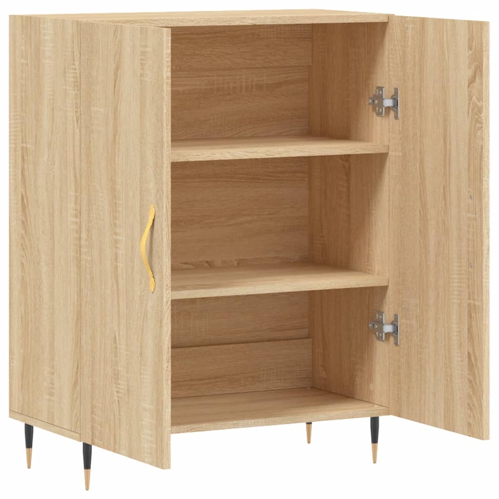 Buffet chêne sonoma 69,5x34x90 cm bois d'ingénierie