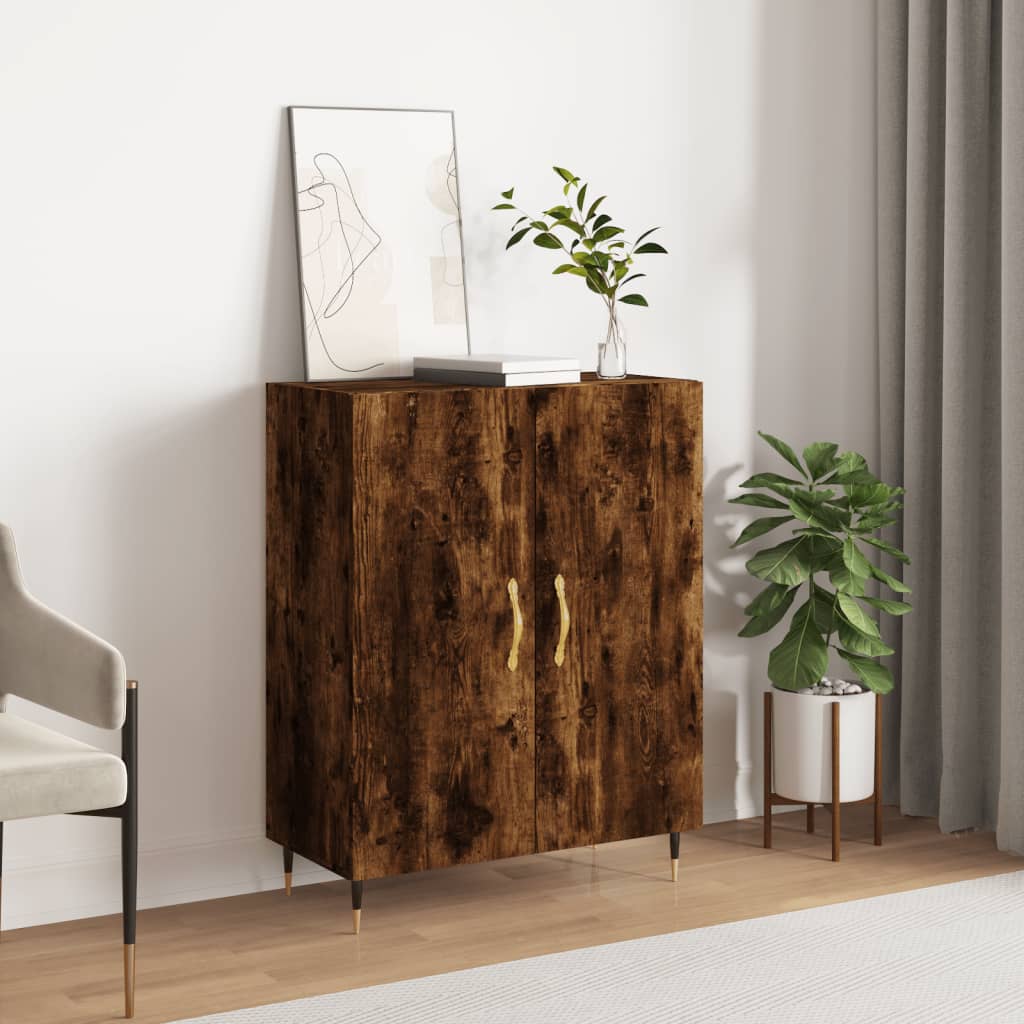 Smoked oak sideboard 69.5x34x90 cm engineered wood