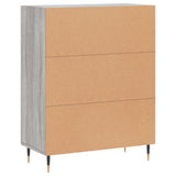 Sonoma graues Sideboard 69,5 x 34 x 90 cm, Holzwerkstoff