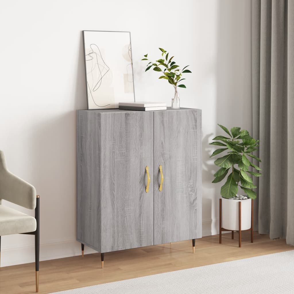 Sonoma gray sideboard 69.5x34x90 cm engineered wood