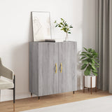 Sonoma graues Sideboard 69,5 x 34 x 90 cm, Holzwerkstoff