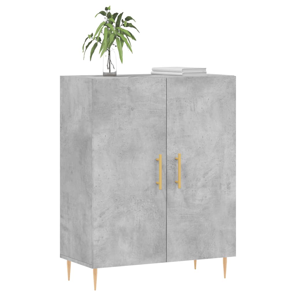 Buffet gris béton 69,5x34x90 cm bois d'ingénierie