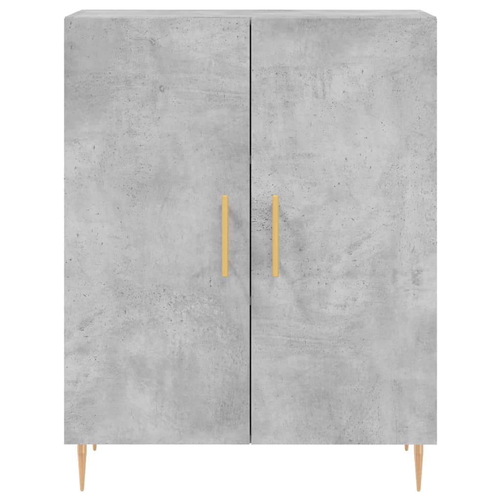 Buffet gris béton 69,5x34x90 cm bois d'ingénierie