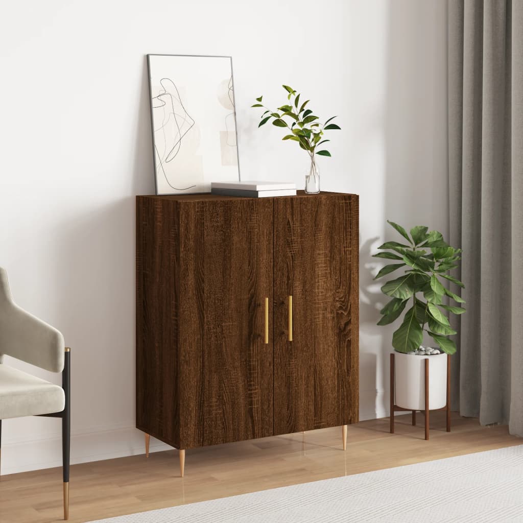 Brown oak sideboard 69.5x34x90 cm engineered wood