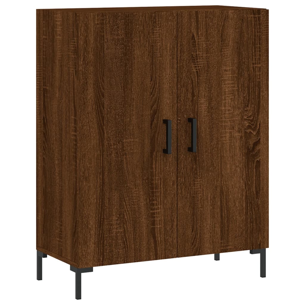 Buffet chêne marron 69,5x34x90 cm bois d'ingénierie