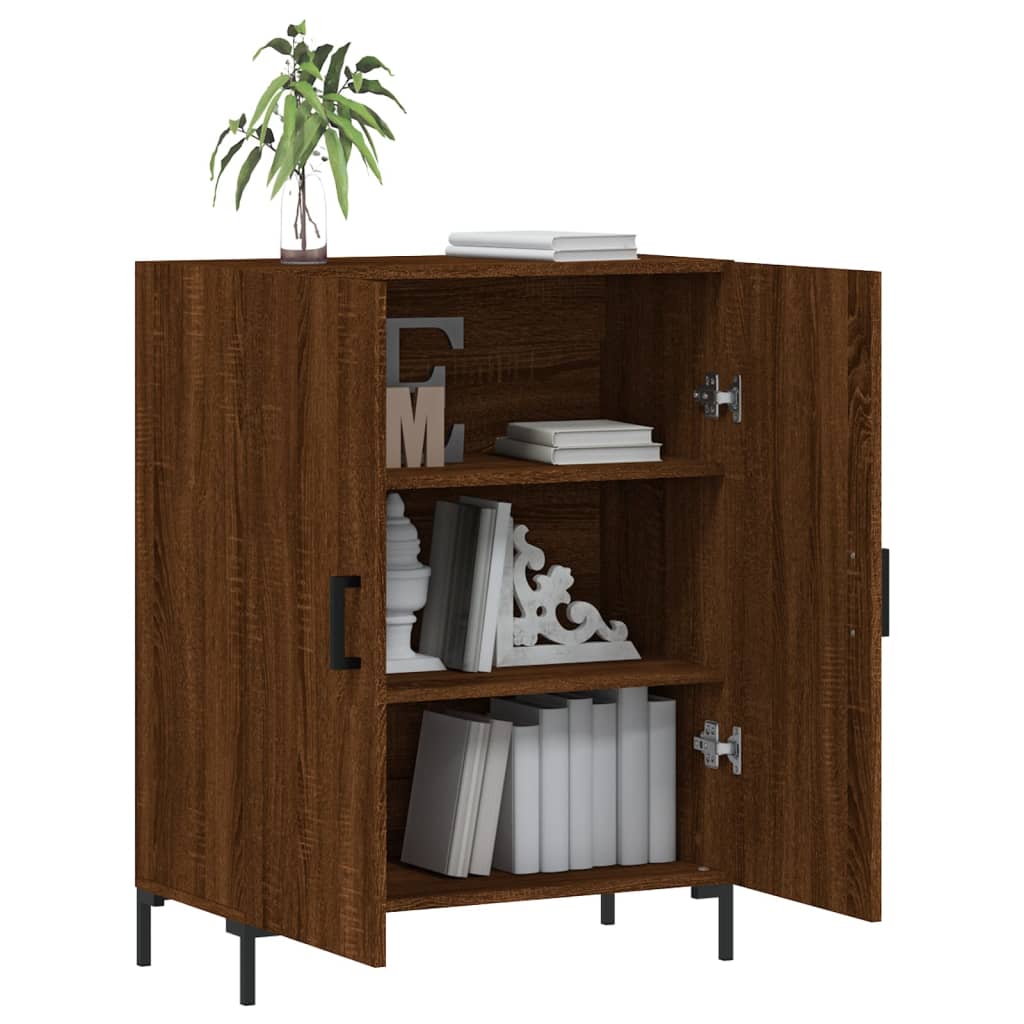 Buffet chêne marron 69,5x34x90 cm bois d'ingénierie