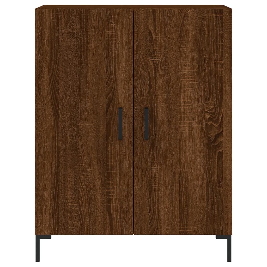 Buffet chêne marron 69,5x34x90 cm bois d'ingénierie