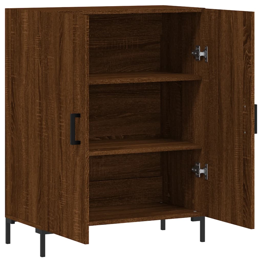 Buffet chêne marron 69,5x34x90 cm bois d'ingénierie