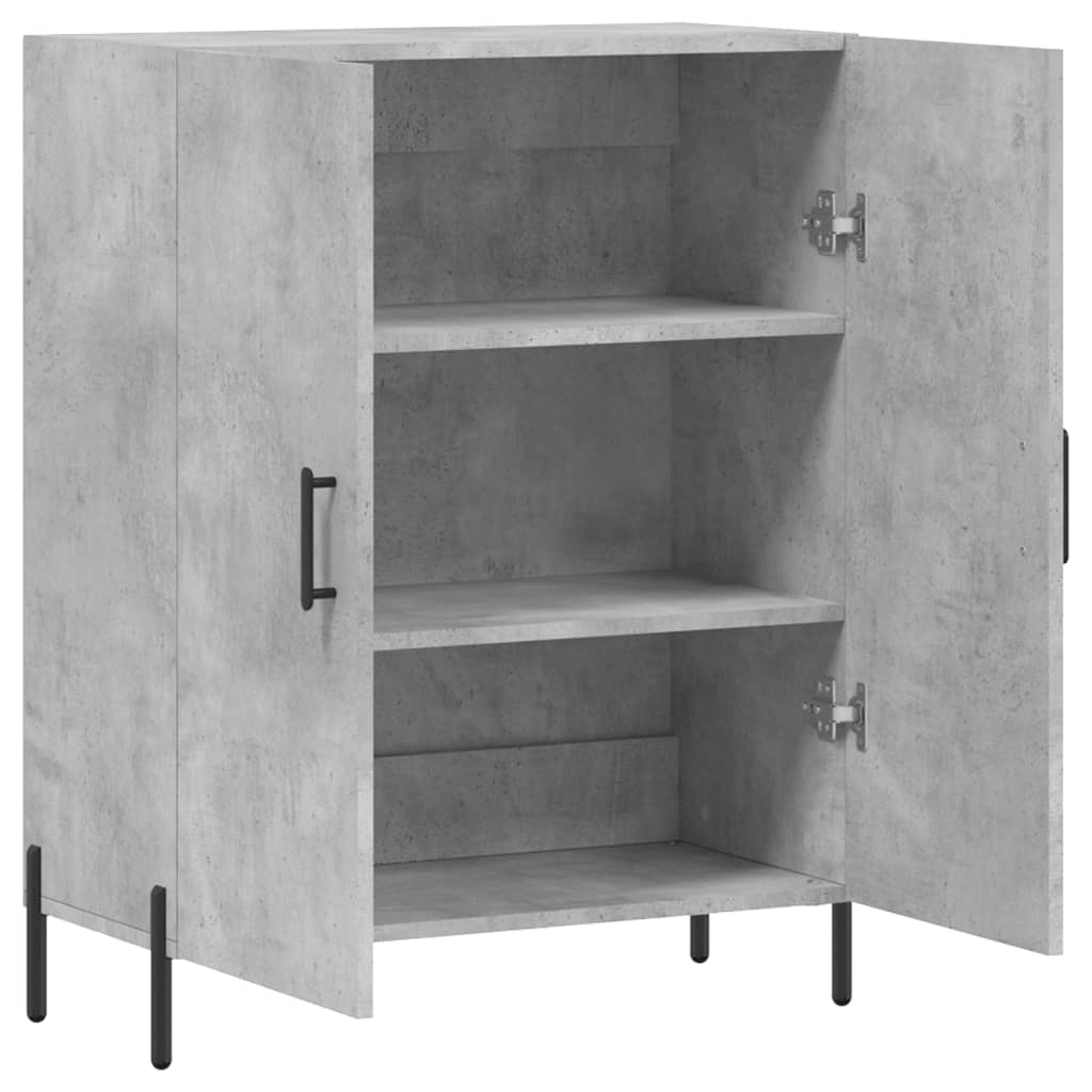 Buffet gris béton 69,5x34x90 cm bois d'ingénierie