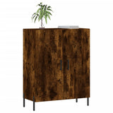 Buffet chêne fumé 69,5x34x90 cm bois d'ingénierie