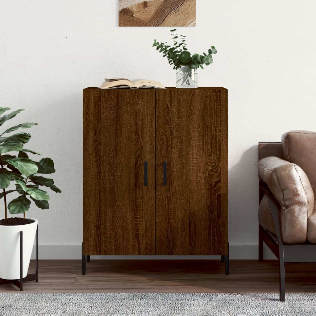 Brown oak sideboard 69.5x34x90 cm engineered wood