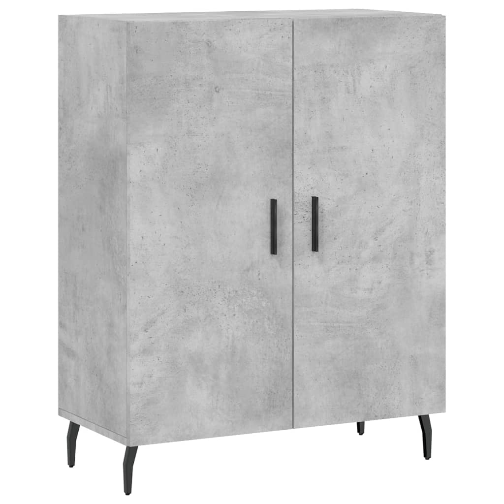 Buffet gris béton 69,5x34x90 cm bois d'ingénierie