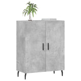 Buffet gris béton 69,5x34x90 cm bois d'ingénierie