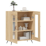 Buffet chêne sonoma 69,5x34x90 cm bois d'ingénierie