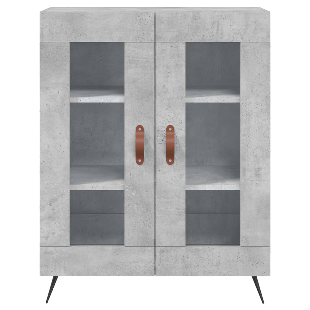 Buffet gris béton 69,5x34x90 cm bois d'ingénierie