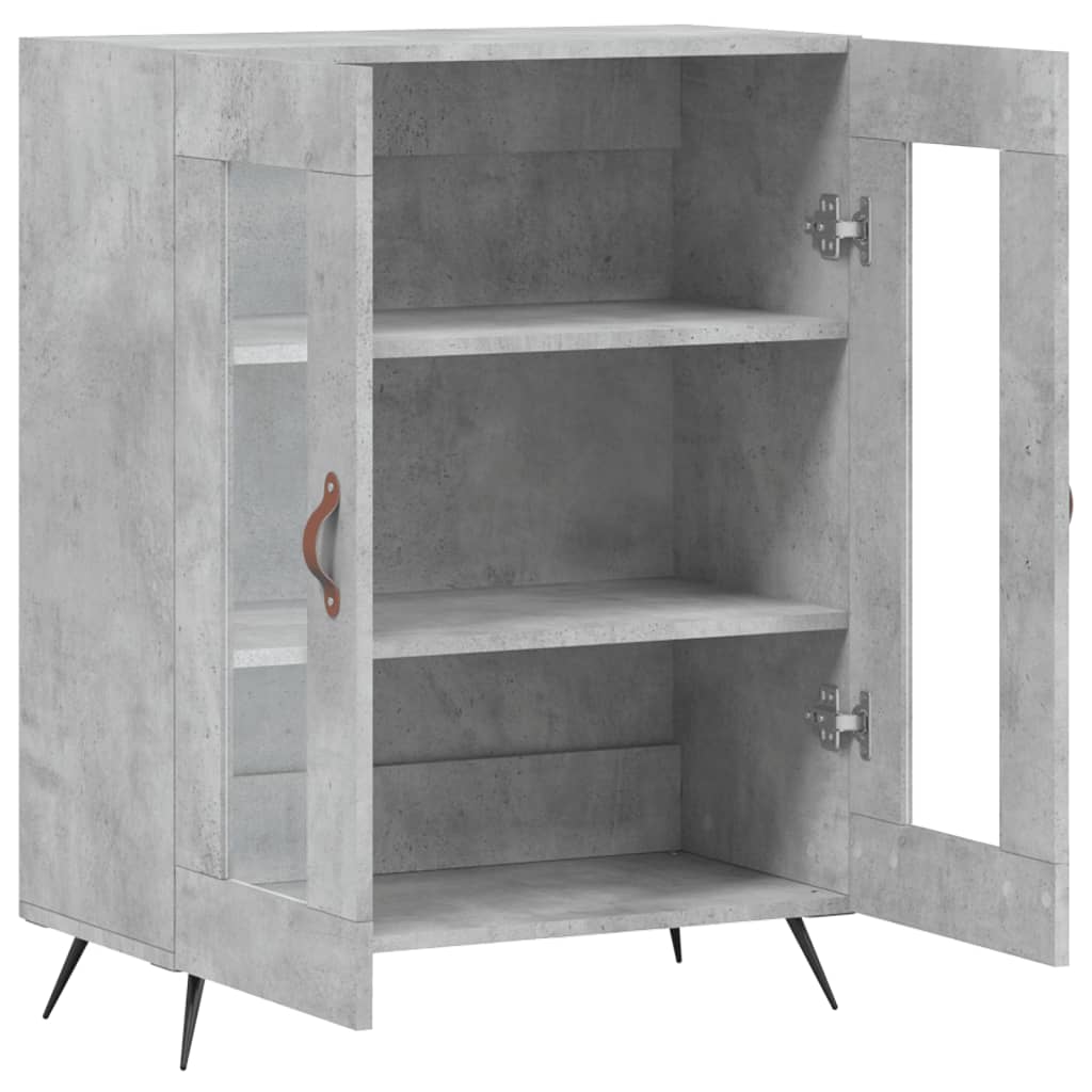 Buffet gris béton 69,5x34x90 cm bois d'ingénierie