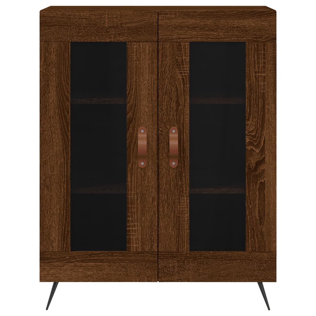 Buffet chêne marron 69,5x34x90 cm bois d'ingénierie